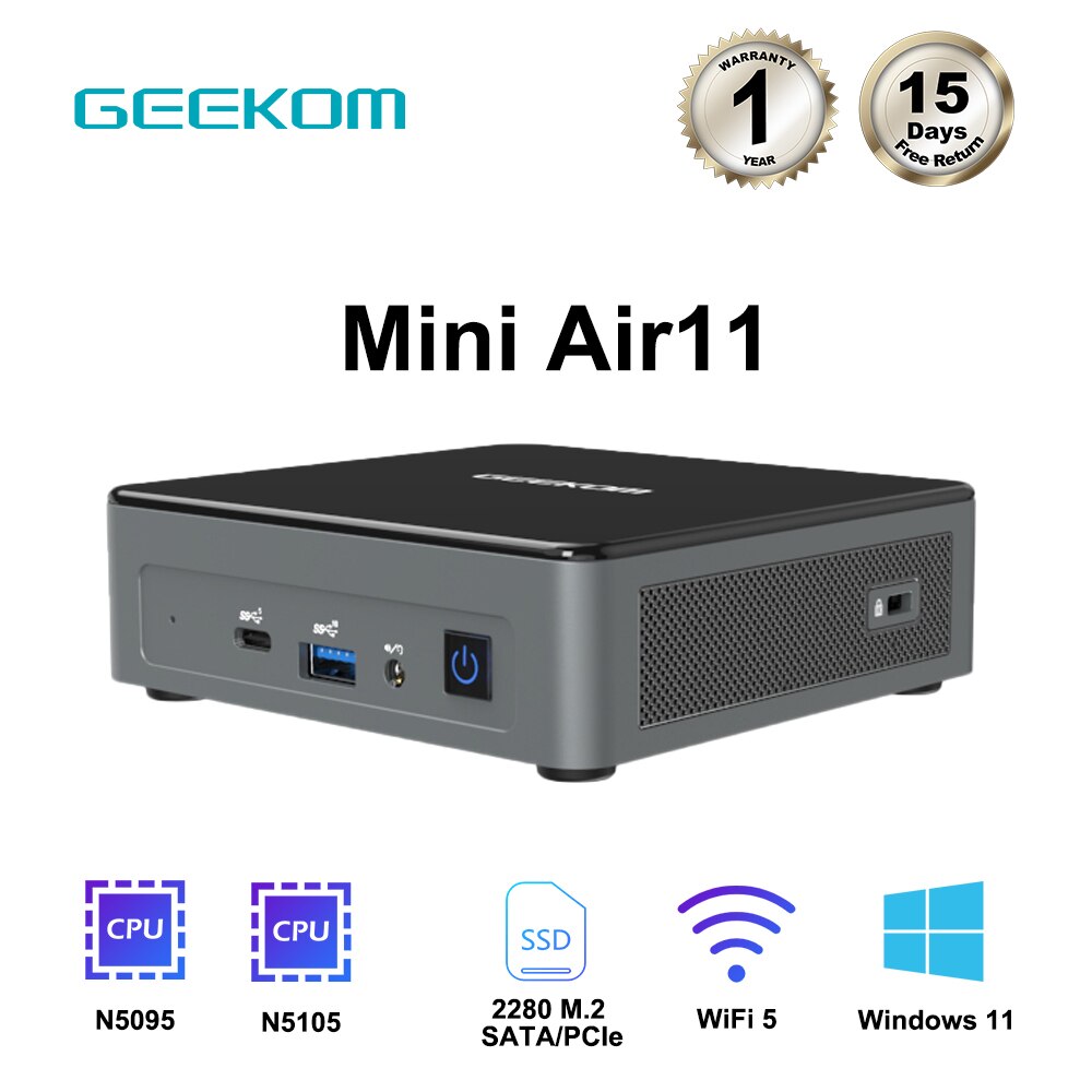 GEEKOM ̴ PC ̴  11 ̴ PC,   N5095,  11 ,  UHD ׷ 605, 4K  DDR4,  5,  v4.0